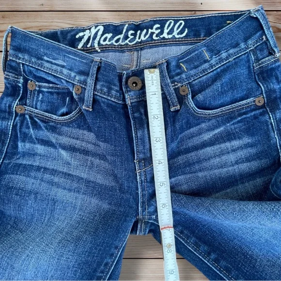 Madewell Rail Straight 24x31 Denim Blue Denim Jeans 24 VGUC - Picture 10 of 16